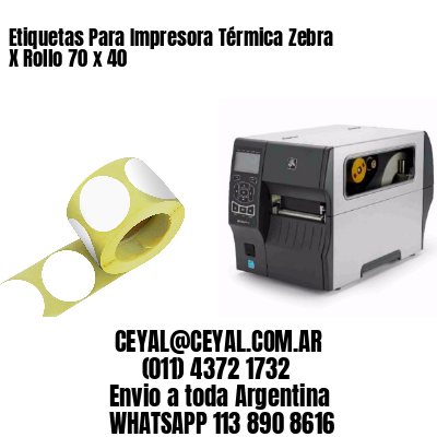 Etiquetas Para Impresora Térmica Zebra X Rollo 70 x 40