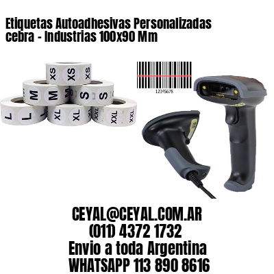 Etiquetas Autoadhesivas Personalizadas cebra – Industrias 100×90 Mm