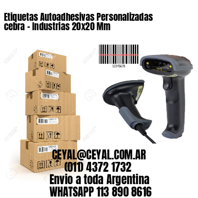 Etiquetas Autoadhesivas Personalizadas cebra – Industrias 20×20 Mm