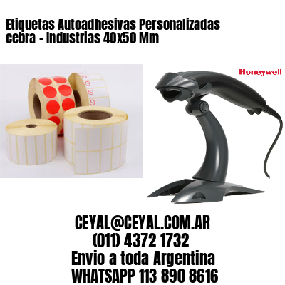 Etiquetas Autoadhesivas Personalizadas cebra – Industrias 40×50 Mm