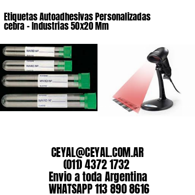 Etiquetas Autoadhesivas Personalizadas cebra – Industrias 50×20 Mm