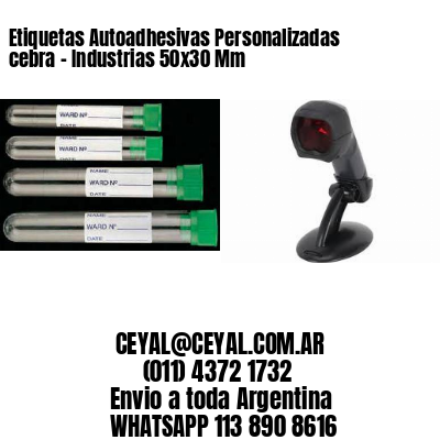 Etiquetas Autoadhesivas Personalizadas cebra – Industrias 50×30 Mm