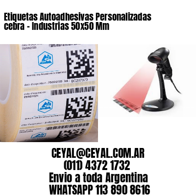 Etiquetas Autoadhesivas Personalizadas cebra – Industrias 50×50 Mm