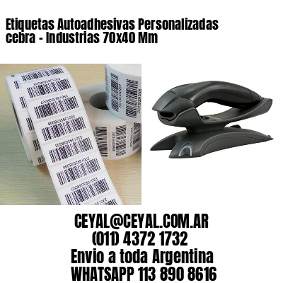 Etiquetas Autoadhesivas Personalizadas cebra – Industrias 70×40 Mm