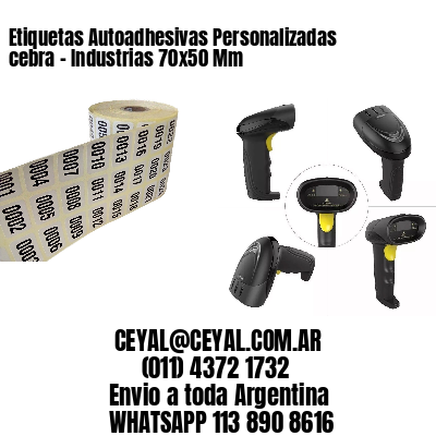 Etiquetas Autoadhesivas Personalizadas cebra – Industrias 70×50 Mm