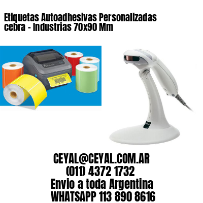 Etiquetas Autoadhesivas Personalizadas cebra – Industrias 70×90 Mm