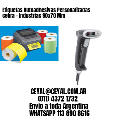 Etiquetas Autoadhesivas Personalizadas cebra – Industrias 90×70 Mm