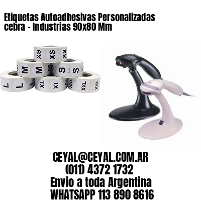 Etiquetas Autoadhesivas Personalizadas cebra – Industrias 90×80 Mm