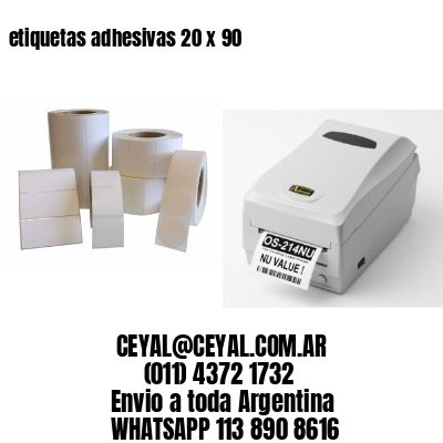 etiquetas adhesivas 20 x 90