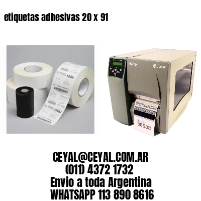 etiquetas adhesivas 20 x 91