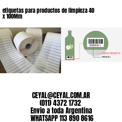 etiquetas para productos de limpieza 40 x 100Mm