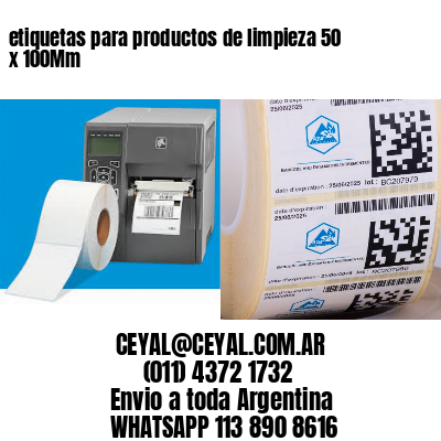 etiquetas para productos de limpieza 50 x 100Mm