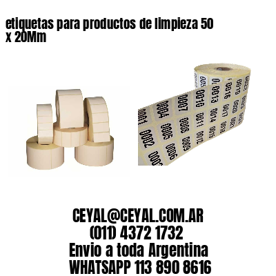 etiquetas para productos de limpieza 50 x 20Mm