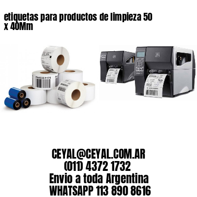 etiquetas para productos de limpieza 50 x 40Mm