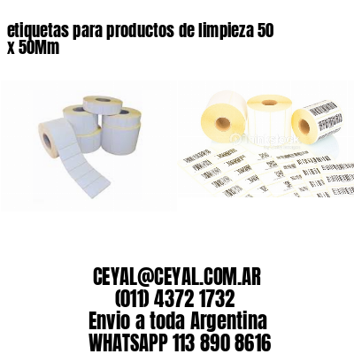 etiquetas para productos de limpieza 50 x 50Mm