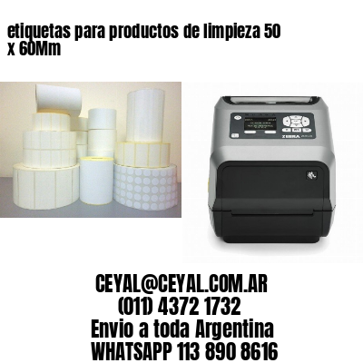 etiquetas para productos de limpieza 50 x 60Mm