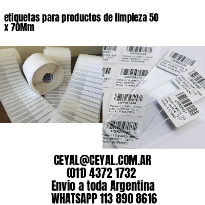 etiquetas para productos de limpieza 50 x 70Mm