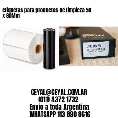 etiquetas para productos de limpieza 50 x 80Mm