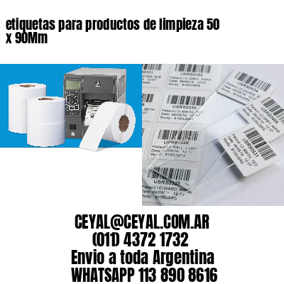 etiquetas para productos de limpieza 50 x 90Mm