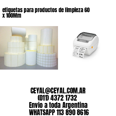 etiquetas para productos de limpieza 60 x 100Mm