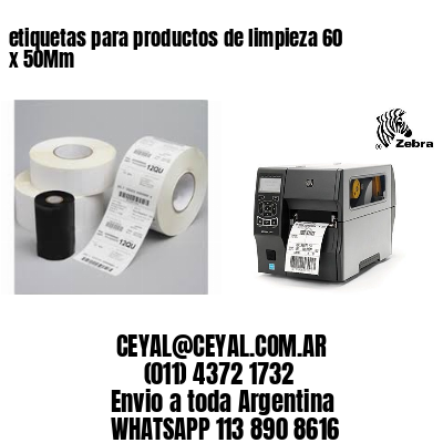 etiquetas para productos de limpieza 60 x 50Mm