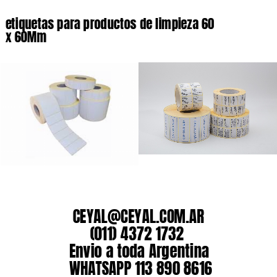 etiquetas para productos de limpieza 60 x 60Mm