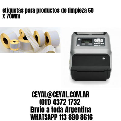 etiquetas para productos de limpieza 60 x 70Mm