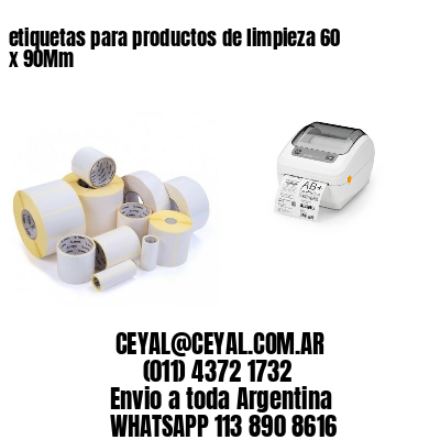 etiquetas para productos de limpieza 60 x 90Mm