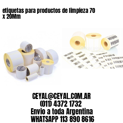 etiquetas para productos de limpieza 70 x 20Mm