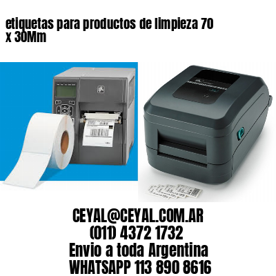 etiquetas para productos de limpieza 70 x 30Mm