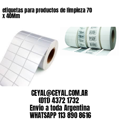 etiquetas para productos de limpieza 70 x 40Mm