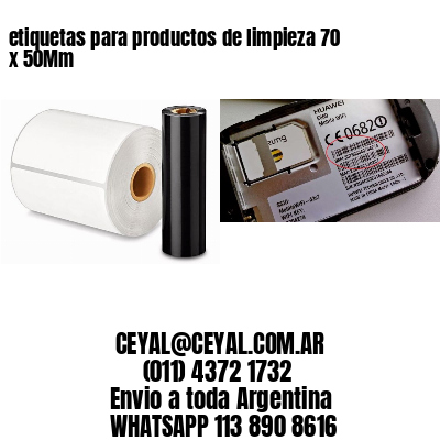 etiquetas para productos de limpieza 70 x 50Mm