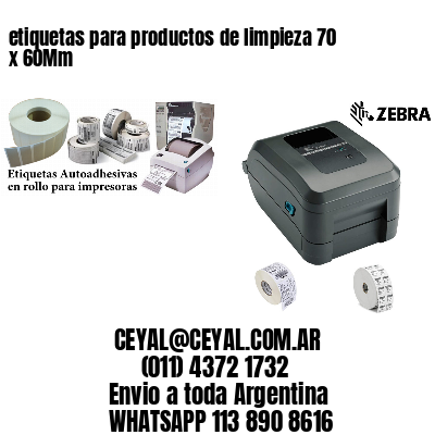 etiquetas para productos de limpieza 70 x 60Mm
