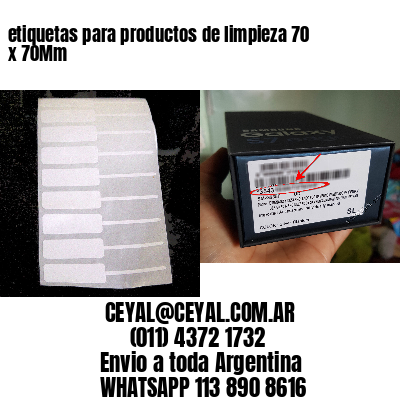 etiquetas para productos de limpieza 70 x 70Mm