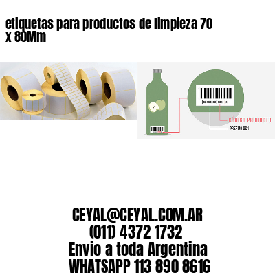 etiquetas para productos de limpieza 70 x 80Mm