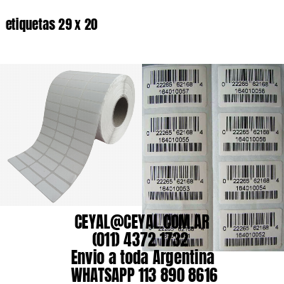 etiquetas 29 x 20