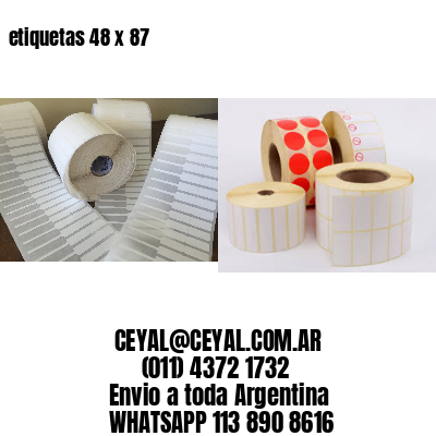 etiquetas 48 x 87