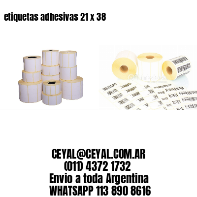 etiquetas adhesivas 21 x 38