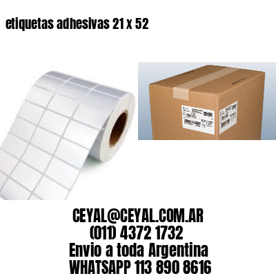 etiquetas adhesivas 21 x 52