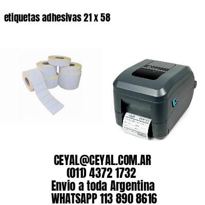 etiquetas adhesivas 21 x 58