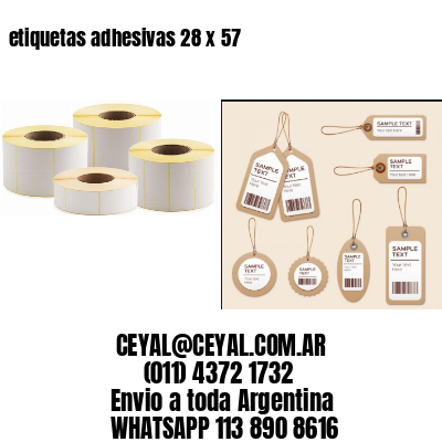 etiquetas adhesivas 28 x 57