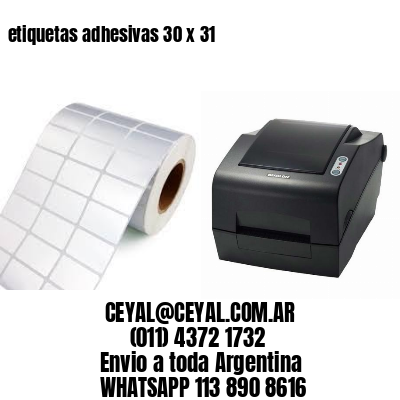 etiquetas adhesivas 30 x 31