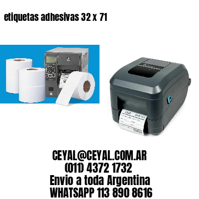 etiquetas adhesivas 32 x 71