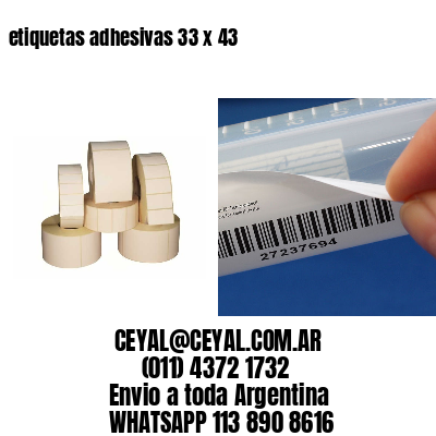 etiquetas adhesivas 33 x 43