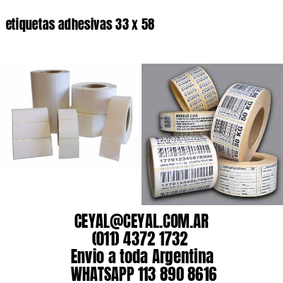 etiquetas adhesivas 33 x 58