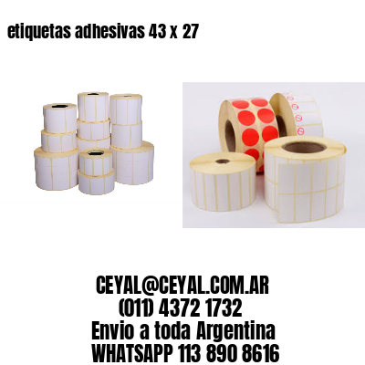 etiquetas adhesivas 43 x 27