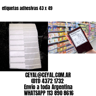 etiquetas adhesivas 43 x 49