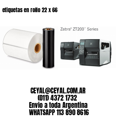 etiquetas en rollo 22 x 66