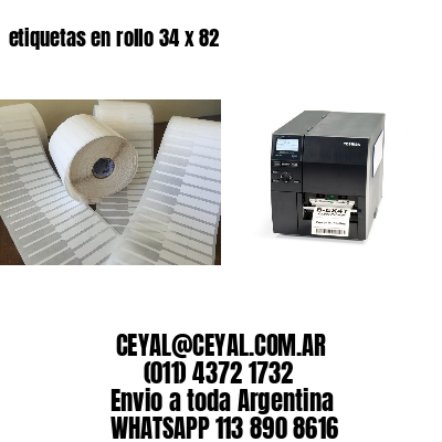 etiquetas en rollo 34 x 82