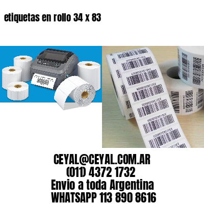 etiquetas en rollo 34 x 83